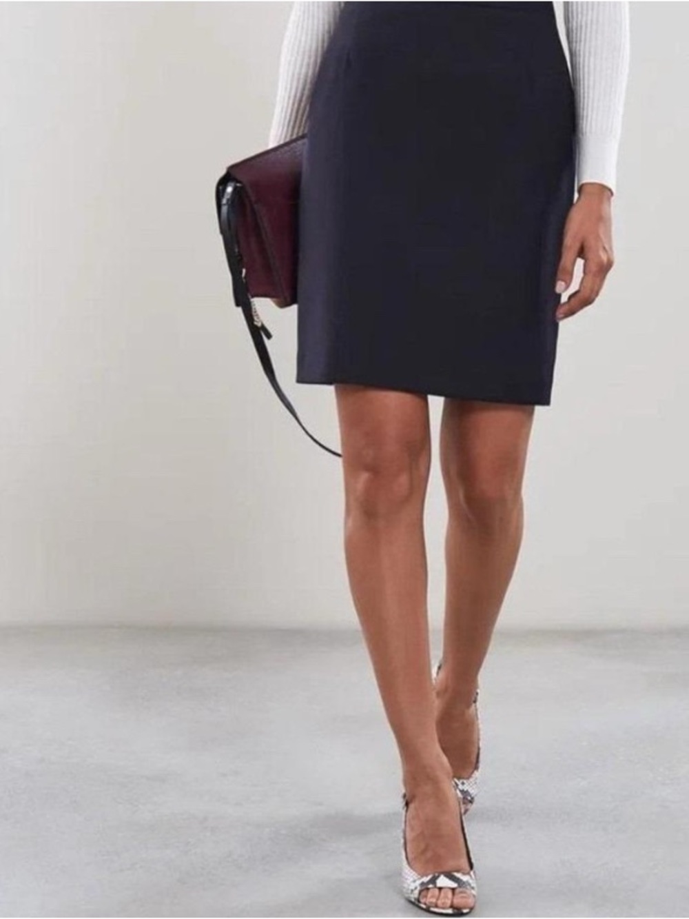 Reiss Navy Pencil Skirt